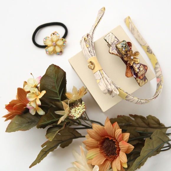 Korea Boutique Accessories - FALL FLORAL Hair Accessories - Set of 3
